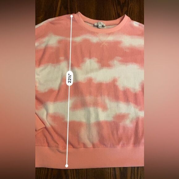 Urban Daizy light-weight sweatshirt women's Large pink white athleisure Boho EUC - Picture 6 of 9